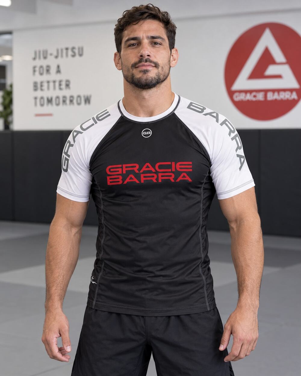 Gracie Barra Rashguard S/S Ranked Compression Jiu Jitsu Shirt Men's Medium